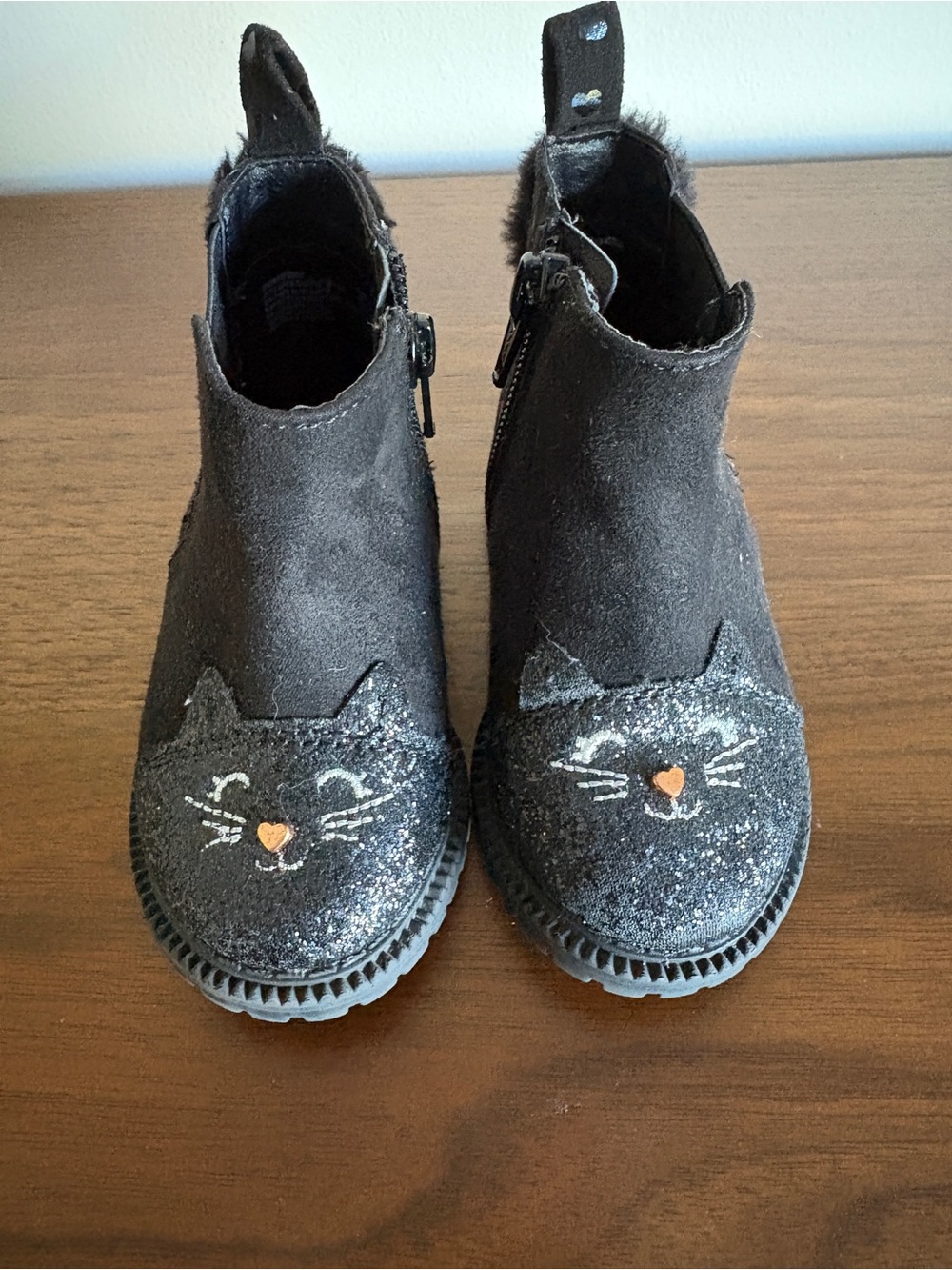 children’s black cat ankle boot